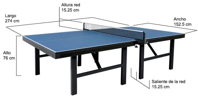 medidas ping pong mesa