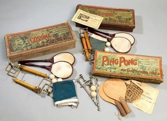 ping pong material antiguo